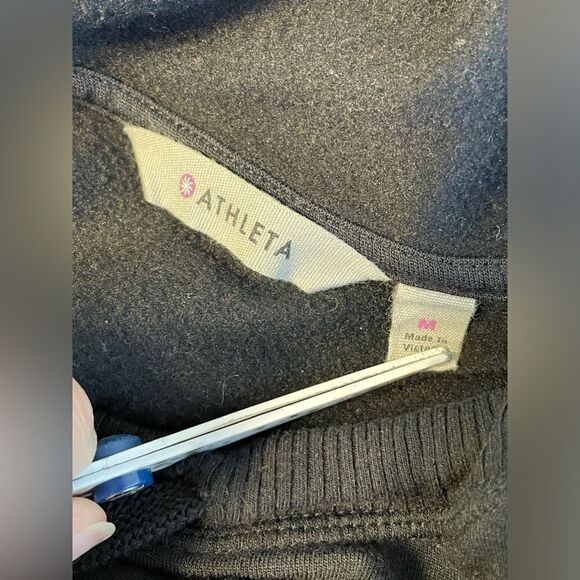 ATHLETA LONG SLEEVE HAYES HOODIE DRESS THUMBHOLES BLACK M - Picture 8 of 10